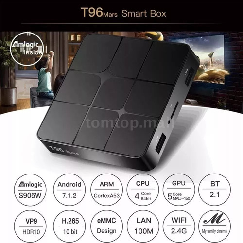 Android 7.1 Tv Box T96 Mars / 2gb Ram /16g / Bluetooth