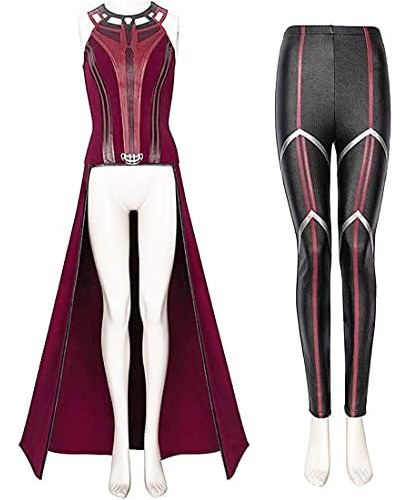 Disfraz De Cosplay De Wanda Maximoff Para Mujer, Tocado De B