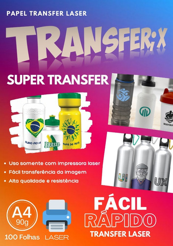 Papel Transfer Laser Super Transfer Transferix - 100 Folhas