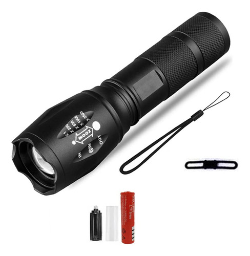 Linterna Usb T6 Led Ultrabrillante Impermeable Zoom 5 Modo (