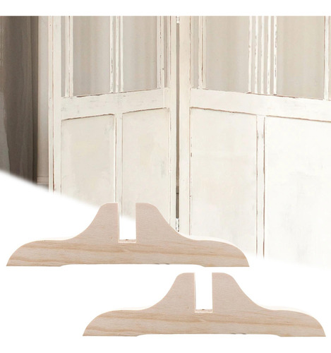 Soporte De Privacidad Para Pantalla, Patas De Color Madera