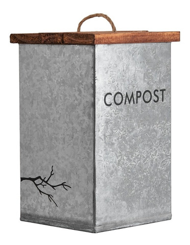 Tacho De Zinc Rama Somos Para Orgánicos Compostaje Jardín