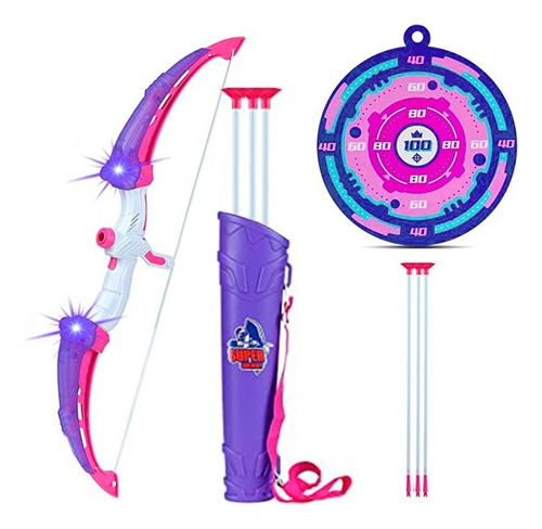 Set Arco Y Flecha 64cm Juego De Tiro Niños Juguetes 