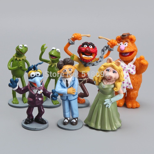 Muppets Bonecos Kermit Gonzo Walter - Kit 7 Personagens