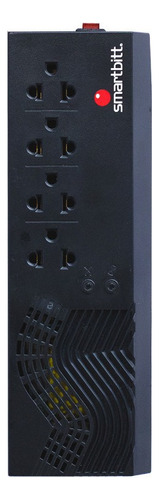 Regulador De Energía Smartbitt Prot Descargas 4 Cont 1200va Color Negro