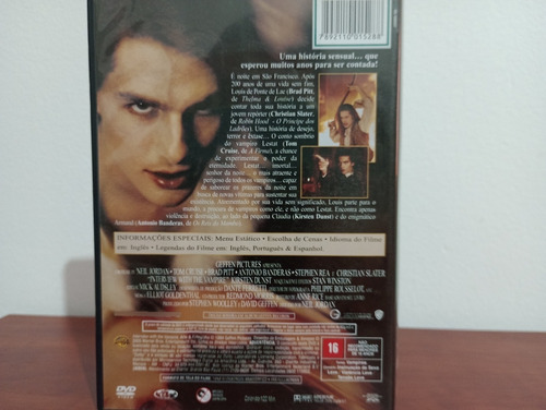 Dvd Entrevista Com O Vampiro Tom Cruise Brad Pitt Ótimo (Usado)