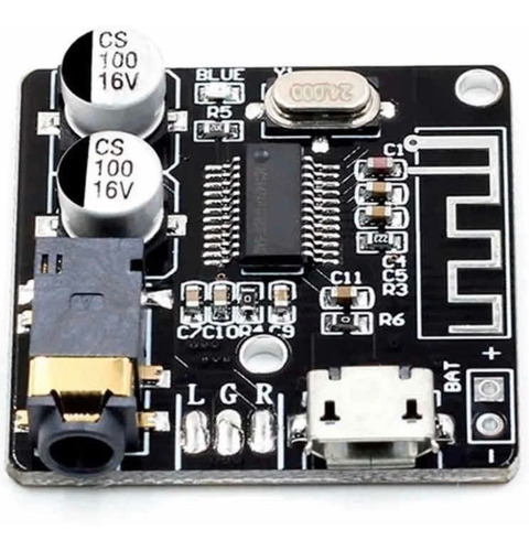 Imagem 1 de 4 de Mini Modulo Placa Receptor Bluetooth 5.0 Áudio Mp3 Aux
