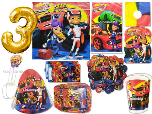 Kit Decoración Fiesta Blaze And The Monster Machines