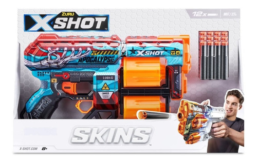 Imagen 2 de 8 de Pistola Lanza Dardos X-shot Skins Dread Diseños Graffiti Ed