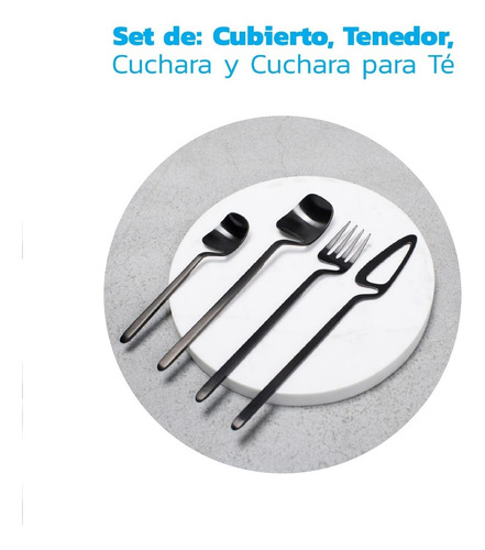 Oferta 2x1 Juego De Cubiertos Acero Inoxidable Set 4 Piezas