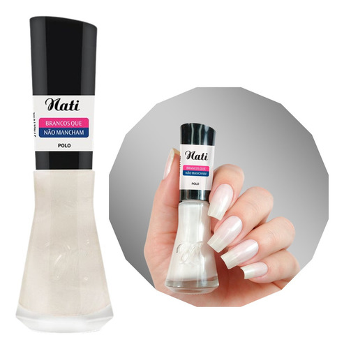 Esmalte Nati Polo Colección Branquinhos Francesinha Clásico Color Blanco