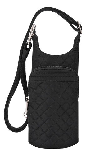 Boho Bottle Tote Pouch, Negro, Talla Única