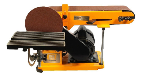 Lijadora De Banda Y Disco De Banco 4 Y 5 PuLG 440w Lusqtoff Color Naranja Frecuencia 50 Hz