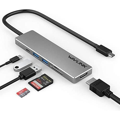 Adaptador Multipuerto Usb C Hub Dongle De Aluminio Port...