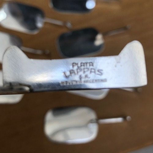 9 Apoyacubiertos Antiguos Metal Plateado Plata Lappas (Usado)