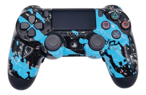 Controle Stelf Ps4 Com Grip Abstract Cyan