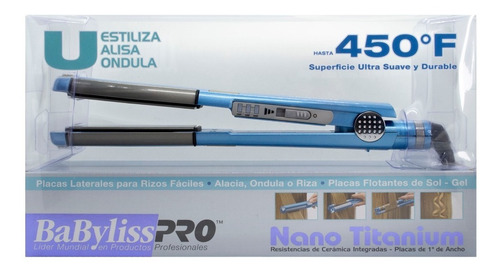 Planchita de pelo BaBylissPRO Nano Titanium U Styler BABNT2071 azul 220V