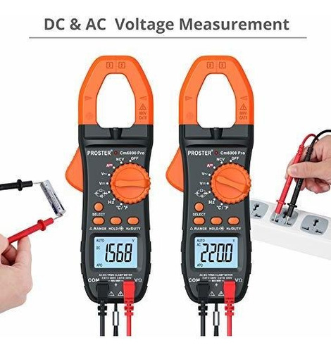 Clamp Meter Trms Count Dc Ac Corriente Multimetro Voltaje Ww