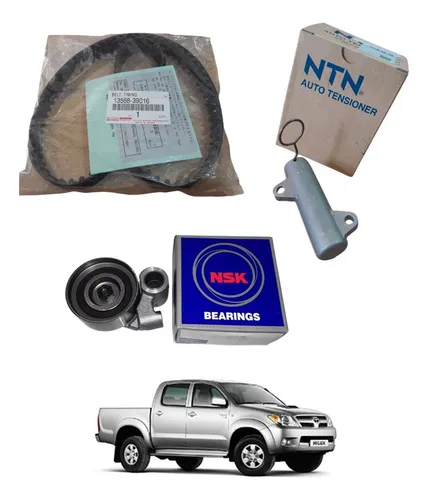 Kit Distribución Correa+ Tensor+ Pistón Hidr Hilux Año 2011