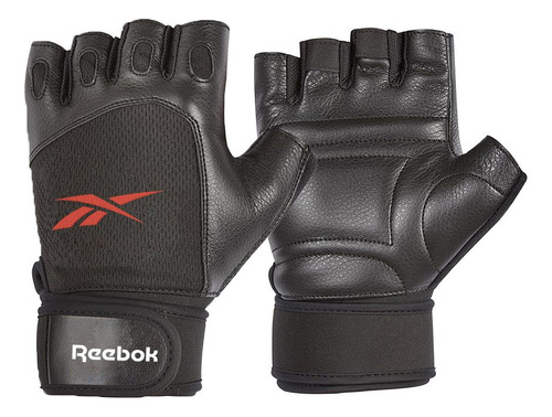 Guante De Entrenamiento Negro Y Rojo Reebok Talle L Supergym