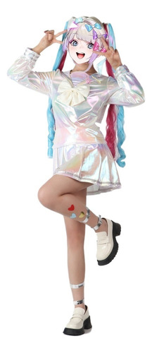 Disfraz De Needy Girl Overdose Kangel Cosplay Disfraces Lolita Niñas Hermoso Láser Jk Sailor Traje Uniforme Escolar .
