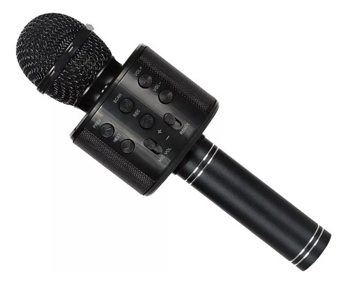 Microfone Karaoke Sem Fio Muda Voz Bluetooth Youtuber Rosa Preto