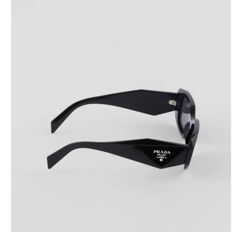 Óculos Prad Óculos De Sol Unisex + Case Pr17ws Lançamento Preto Luxo Triangular Uv400
