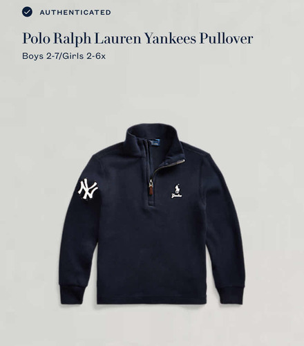 Polo Ralph Lauten Suéter De Los Yankees Talla 10 Estetica 9