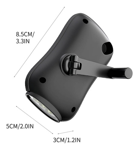 Linterna De Manivela Con Puerta De Linterna Led Recargable D