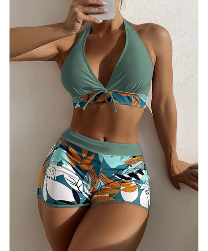 Conjunto De Bikini, Traje De Baño Corto, Conjunto De Baño, R