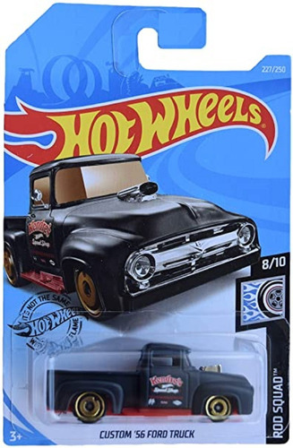 Camioneta Clasica Hot Wheels Custom 56 Ford Truck Negro Mate