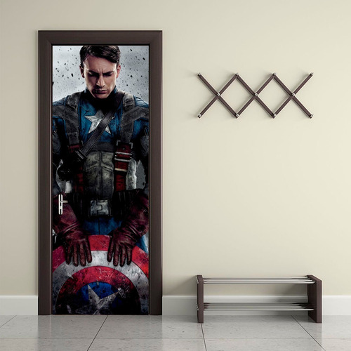 Vinilos Decorativos Para Puertas Heroes Capitan America