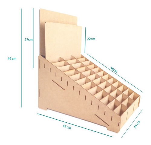 Imagen 3 de 3 de Caja Organizador Exhibidor Productos Varios Sobres Postales