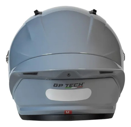 Capacete Gp Tech Pilot Mono Metalizado Cinza Cinza-claro Monocolor 56