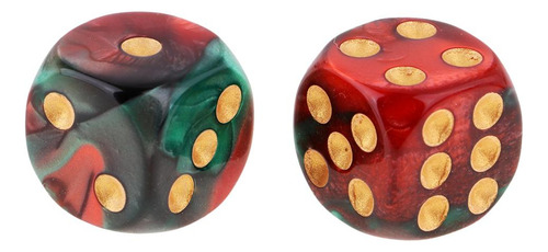 10 Dados Rojo+verde 16 Mm Rojo+verde 10 Piezas 16 Mm Rojo+ve
