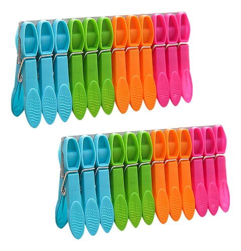 24 Piezas De Alfileres Para Ropa De Lavandería, Pinzas Para