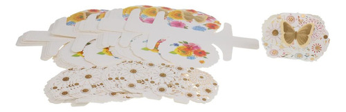 50 Piezas De Oro Brillante Mariposa Favor De Cajas De Qttyy