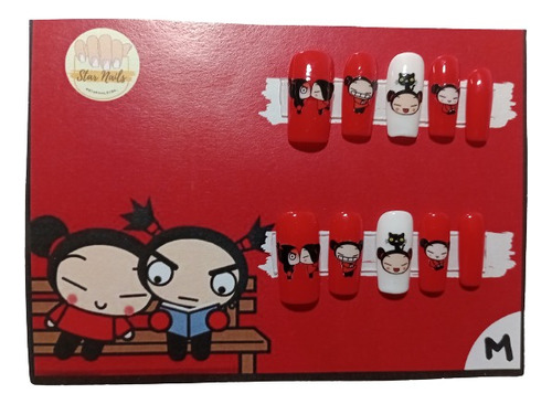 Uñas Press On Con Diseño De Pucca