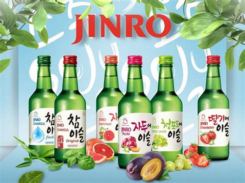 Paquete De 8 Soju Coreano Sabor Fresh, Jinro, 360 Ml