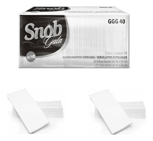 Guardanapo Snob Gala 40x40 Papel Folha Dupla P/ Mesa C/100un