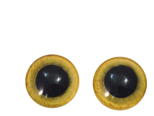 20 mm Amarillo Buho Ojo Vidrio Muñeca Irise Para Arte Joya 2