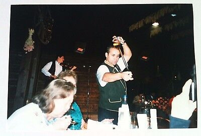 Vintage Photography Photo Cute Gypsy Waiter Pouring Wine Lql