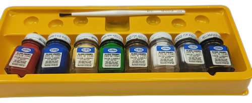 Testors  Set De 8pinturas Esmaltes Sintéticos  Mas 1 Pincel 