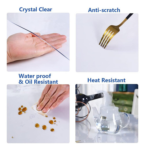 Protector Para Mesa Splendeful, Pvc, Flexible, 48,3 X 99 Cm
