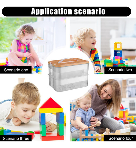 Caja De Almacenamiento De Bloques De Construcción Contenedor