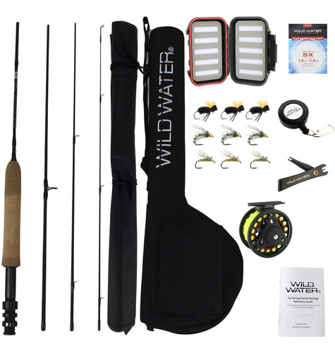 Wild Water Kit Inicio Combinado Pesca Mosca Barra 5 Pie