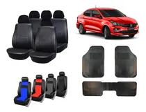 Comprar Fundas Cubre Asiento Cuerina Para Fiat Cronos + Alfombra 3p
