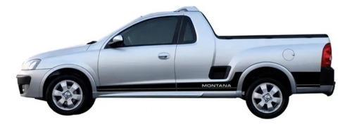 Jogo Faixa Lateral Chevrolet Montana Conquest Mtcq4 Ck Cor Preto