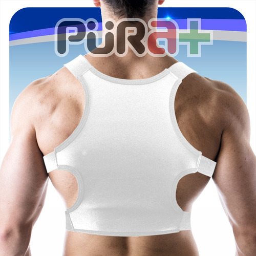 Imagen 1 de 7 de Corrector Postura Premium Italiano Talla S M Blanco Pura+
