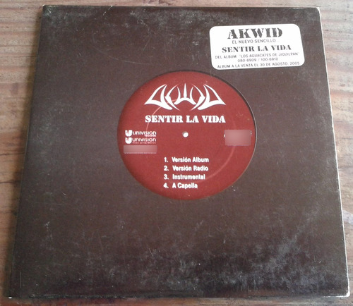 Akwid Sentir La Vida Cd Promo Raro Cardsleeve 4 Tracks2005